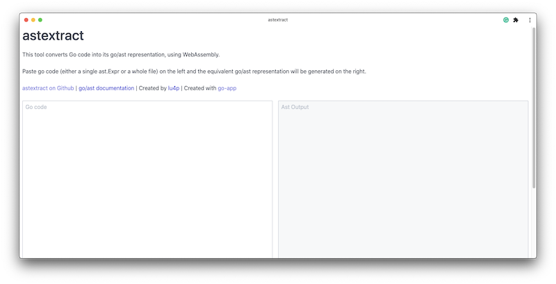 Astextract screenshot